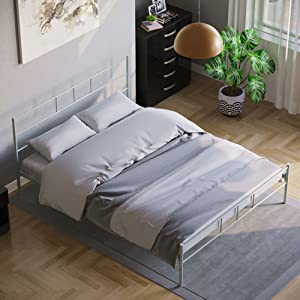 Vida Designs Dorset Bed 5ft King Size, Silver