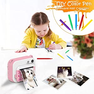 Kids Camera Instant Print Camcorder
