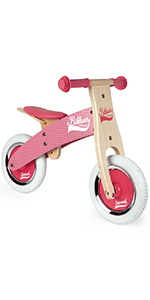 Little Bikloon Wooden Balance Bike Pink
