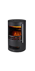 round electric fireplace