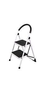 foldable stepping step-ladders indoor safety step stool children fold away folding aluminium metal