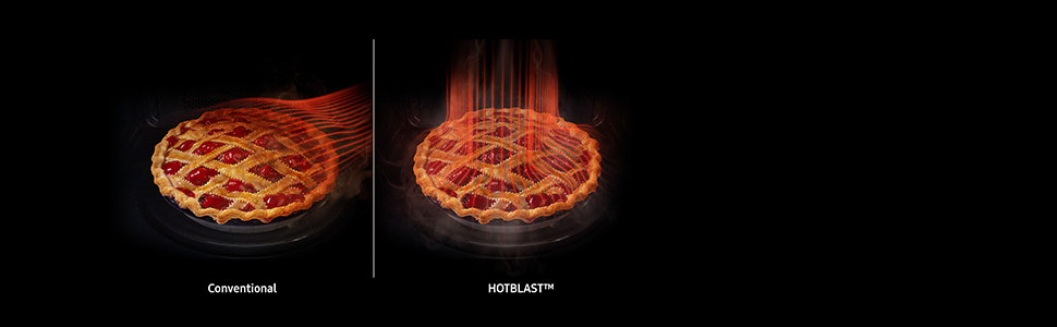 28L Easy View Combi Microwave with HotBlast Technology MC28M6055CW, hotblast technology