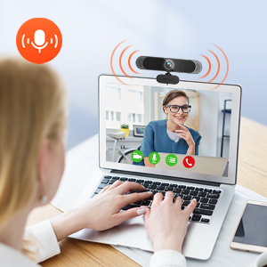 webcam with dual microphone
