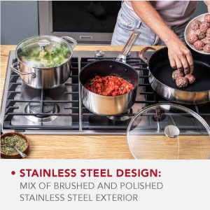 KitchenAid pots on the stove cookware