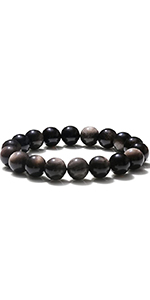 silver obsidian bracelet
