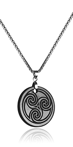 spirals of infinity shungite pendant necklace healing crystal stone gift for her him jewellery 