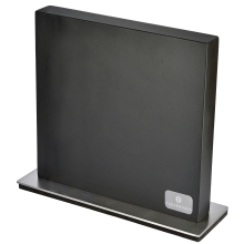 Magnetic knife block, rubber tree, painted black