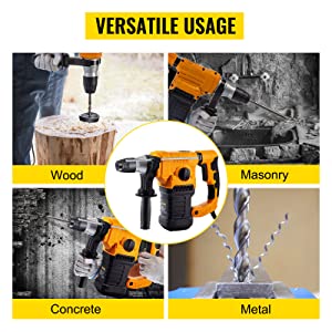 rotary hammer drill combination kit