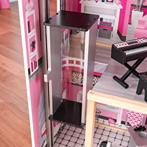 Dollhouse with Lift, elevator, wooden toy, KidKraft