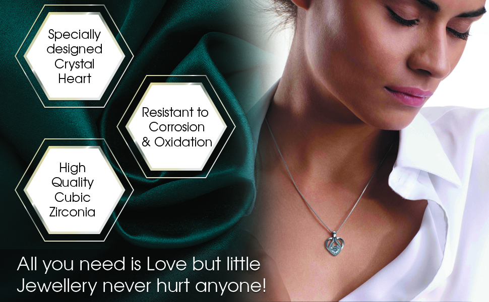 Silver heart pendants