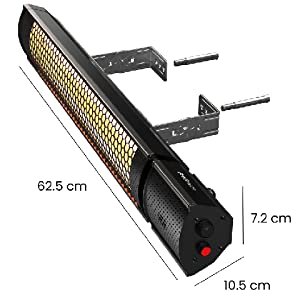 Pro Breeze Outdoor Halogen Infrared Patio Heater Electric warmer Garden Table Gazebo 