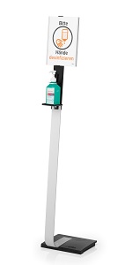 Floor stand with information board.