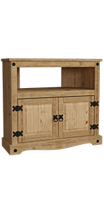 corona solid wood pine wood furniture rustic mexican tv unit cabinet entertainment