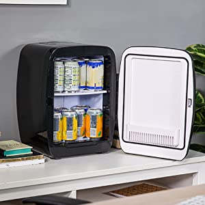 Russell Hobbs RH14CLR4001B 14L Mini Compact Cooler for Drinks and Cosmetics, Retro Style
