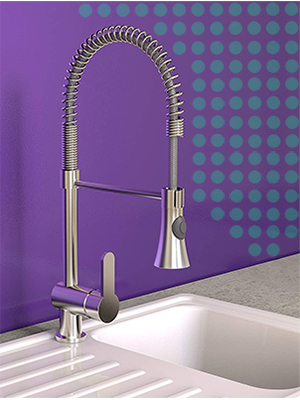 Eisl kitchen taps, sink fittings, kitchen tap, spiral spring spout.