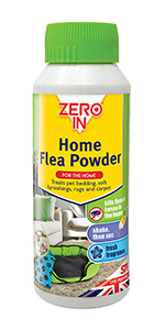zero in, home flea powder, flea killer, off-pet, pets, dog, cat, fleas