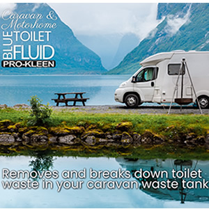 Pro-Kleen blue toilet fluid cleaner