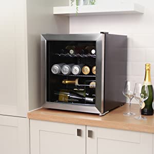 RHGWC3SS Russell Hobbs 12 bottle wine cooler