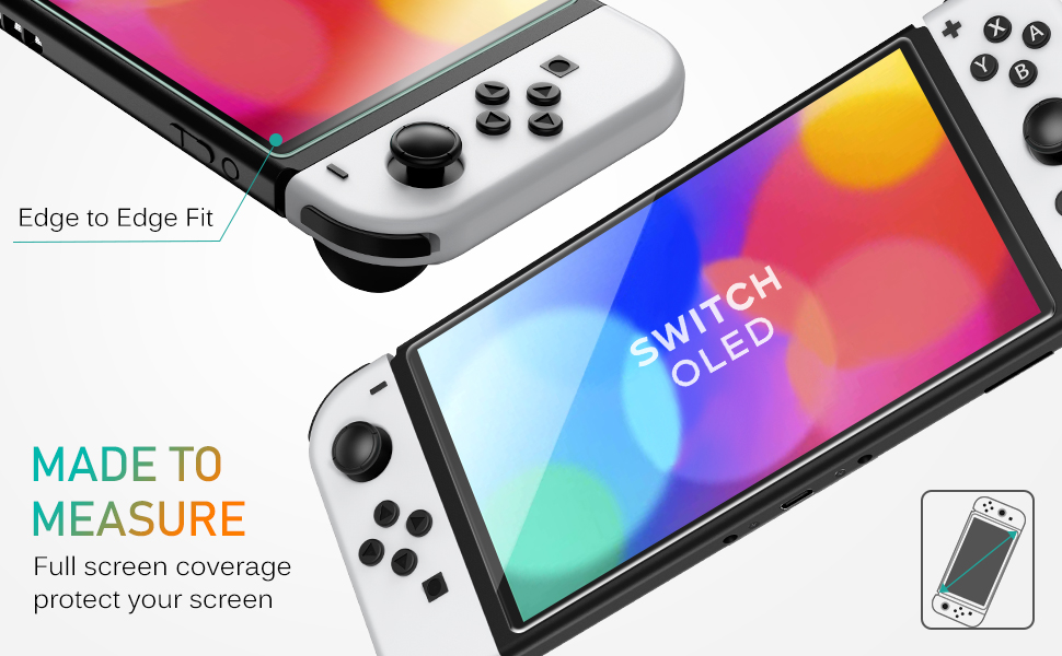 Screen Protector Compatible with Nintendo Switch OLED Model 7 '' 2021