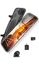 rearview mirror dash cam car mirror camera front and rear smart mirror dash cam
