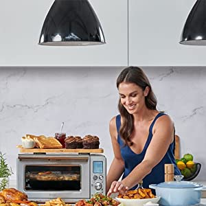 Dedicated Air Fry Setting can turn out french fries, chicken wings, family favorites