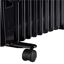 oil filled radiator, fast heat up, tip over switch, adjustable heat settings, easy to carry around 