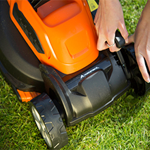 central height adjustment mower