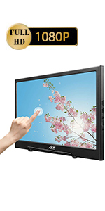 1080P portable touchscreen monitor with hdmi port