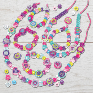 girls bracelet making set, necklace making kit kids, craft kits for kids, kids travel activities