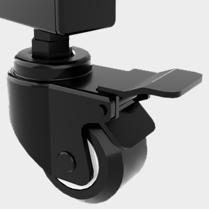 4 lockable casters