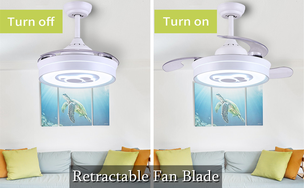 retractable fan blades fan