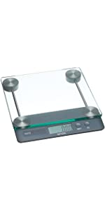 scales; kitchen; cooking; baking; digital; clear; touchless tare; glass;