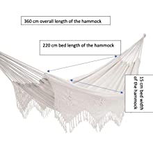 crochet hammock dimension