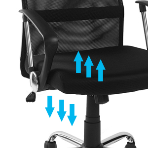 Office Chair Mesh High Back Desk Chair Seat Computer Chair Swivel Adjustable Executive Armrest