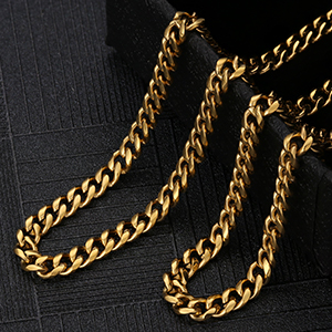 men chain necklace gold chain 3mm curb cuban link chain chain for woman men boy stainless steel