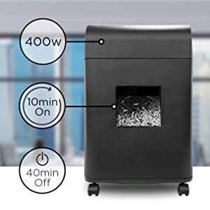 400w, power, minutes, cycle, run time, on, off, powerful, functions, transparent, bin, black, lid
