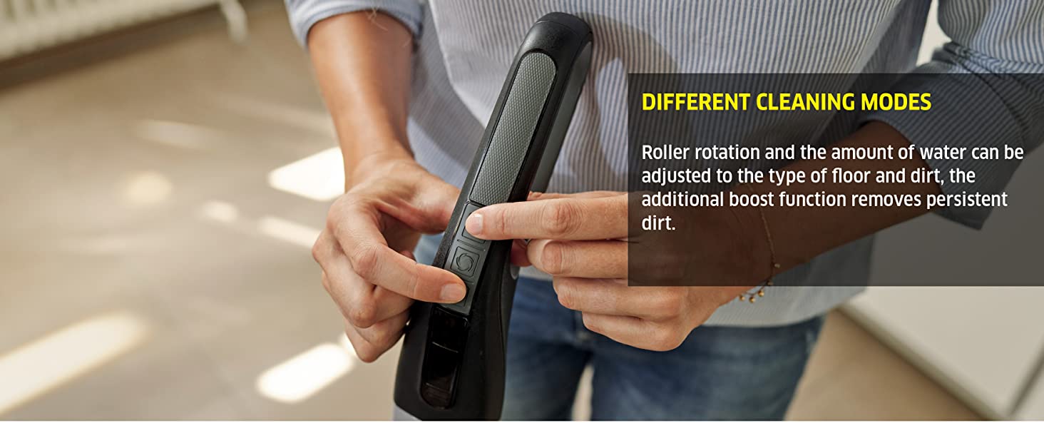 Kärcher FC 7 Cordless directly absorbs dust and spills as well as dirty water during wiping 