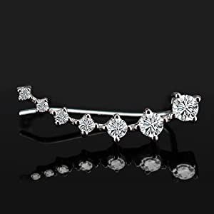 Sterling silver ear climber earrings