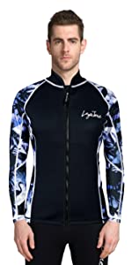 wetsuit tops jacket diving suit tops jacket swimsuit neoprene jacket tops canoeing kayaking suit 