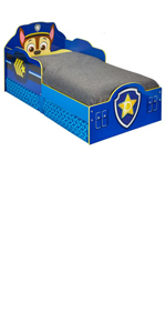 Paw Patrol, toddler bed, sling bookcase, table and chairs