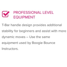 boogie bounce jump fitness rebound rebounding rebounder adult exercise handle safety stability