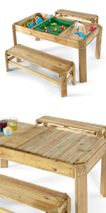 Sandpit;Junior;Children;Kids;Sand;Water;Play;Outdoor;Wooden;Toy