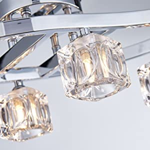 chrome finish crystal shade