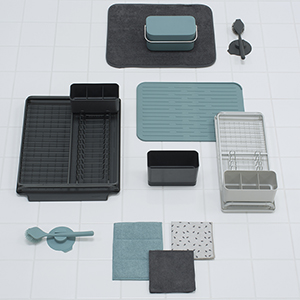 sink side brabantia; brabantia sink side collection; sink side products; sink organiser