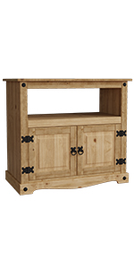 corona solid wood pine wood furniture rustic mexican tv unit cabinet entertainment