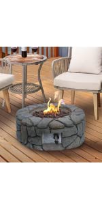 fire4 pit; gas fire pit; outdoor fire pit; outdoor furniture; peaktop