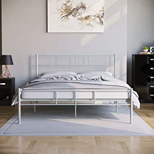 Vida Designs Dorset Double Bed, Silver