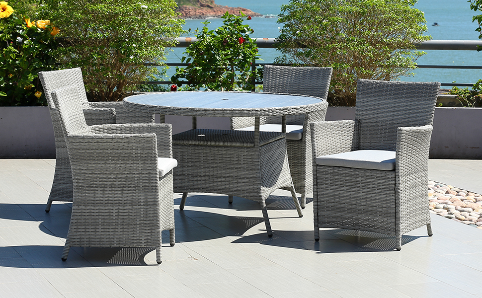 Aruba 4 Seater Dining Set
