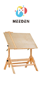 Solid Wood Drafting Table, Drawing Desk, Craft Table