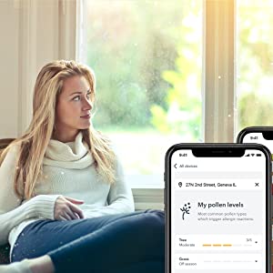 woman allergies happy pollen